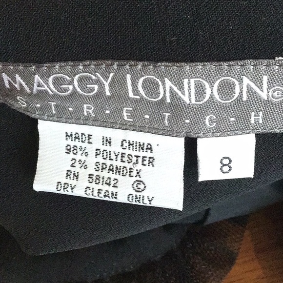 Maggy London open front bolero cropped netting trimmed lined black jacket size 8 - Picture 7 of 7